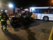 auto  rozbite   autobus uszkodzony